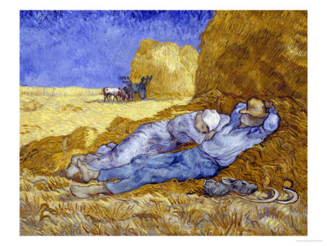 Midday Rest after Millet - Vincent Van Gogh Paintings